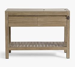 Open Box: Indio Outdoor Kitchen Island, Weathered Gray