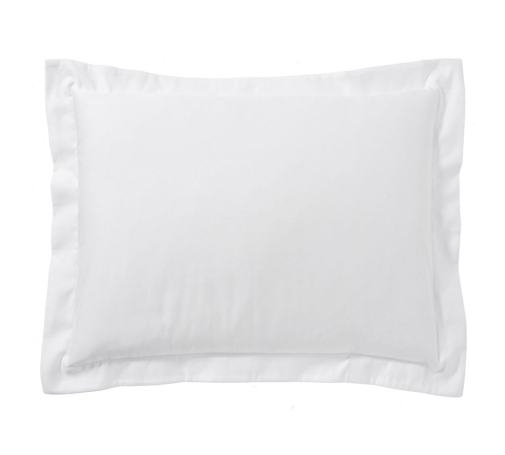 1000-Thread-Count Sateen Sham - White, Standard