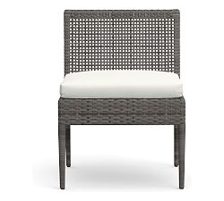Cammeray Dining Chair Outdoor Cushion Cover, High Performance Recycled Canvas; Frost