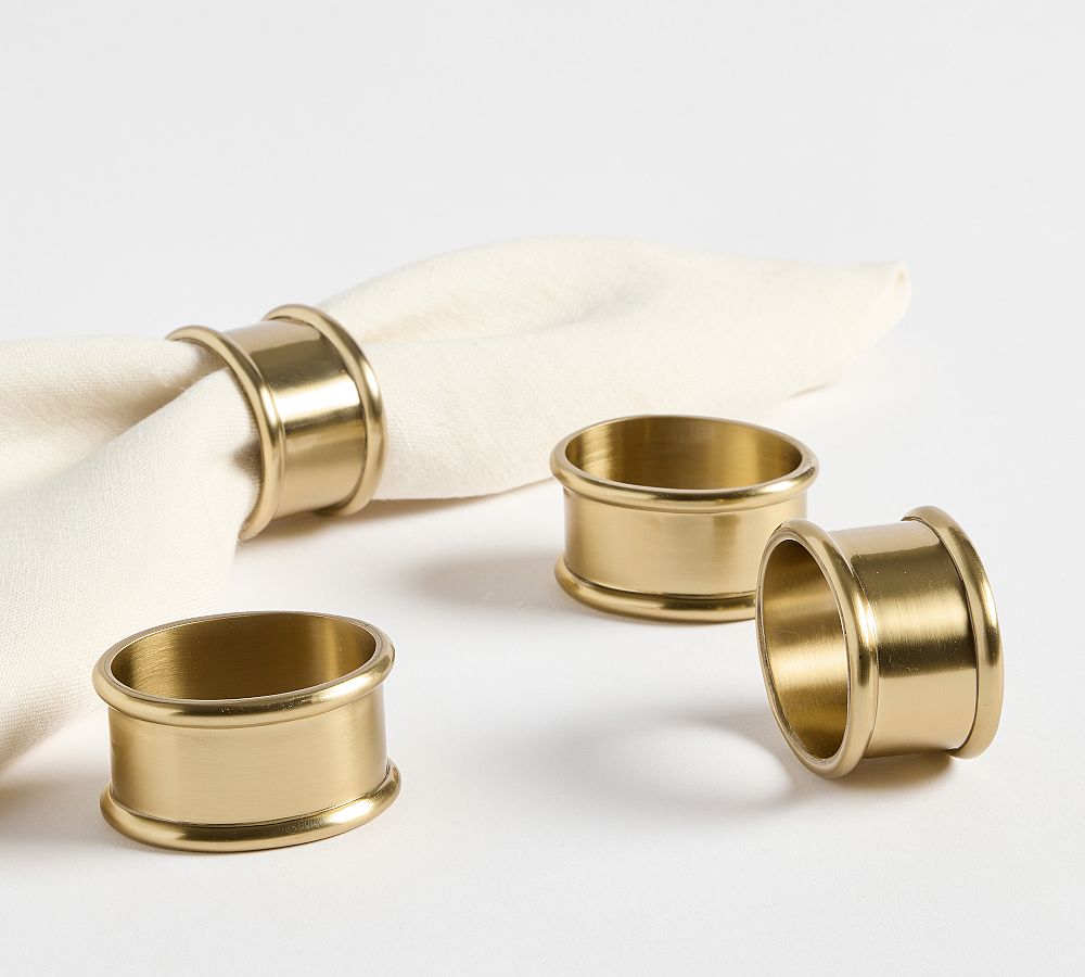 Harrison Napkin Rings - Set of 4 - Set of 4 - Gold