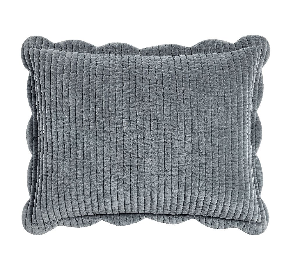 Velvet Scallop Edge Reversible Quilted Sham