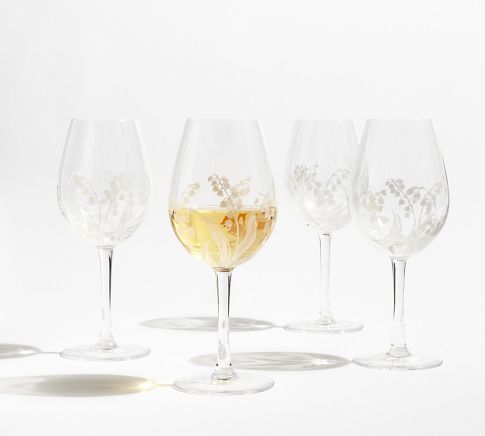 Monique Lhuillier Lily of the Valley Wine Glasses - Set of 4