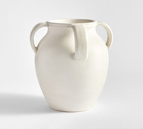 Joshua Ceramic Vase, Large, White