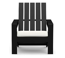 Cushion Only: Malibu Outdoor Adirondack Rocking Chair, High Performance Recycled Canvas; Frost