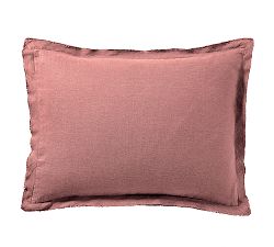 Open Box: Belgian Flax Linen Double Flange Sham, Standard Set of 2 - Rosewood