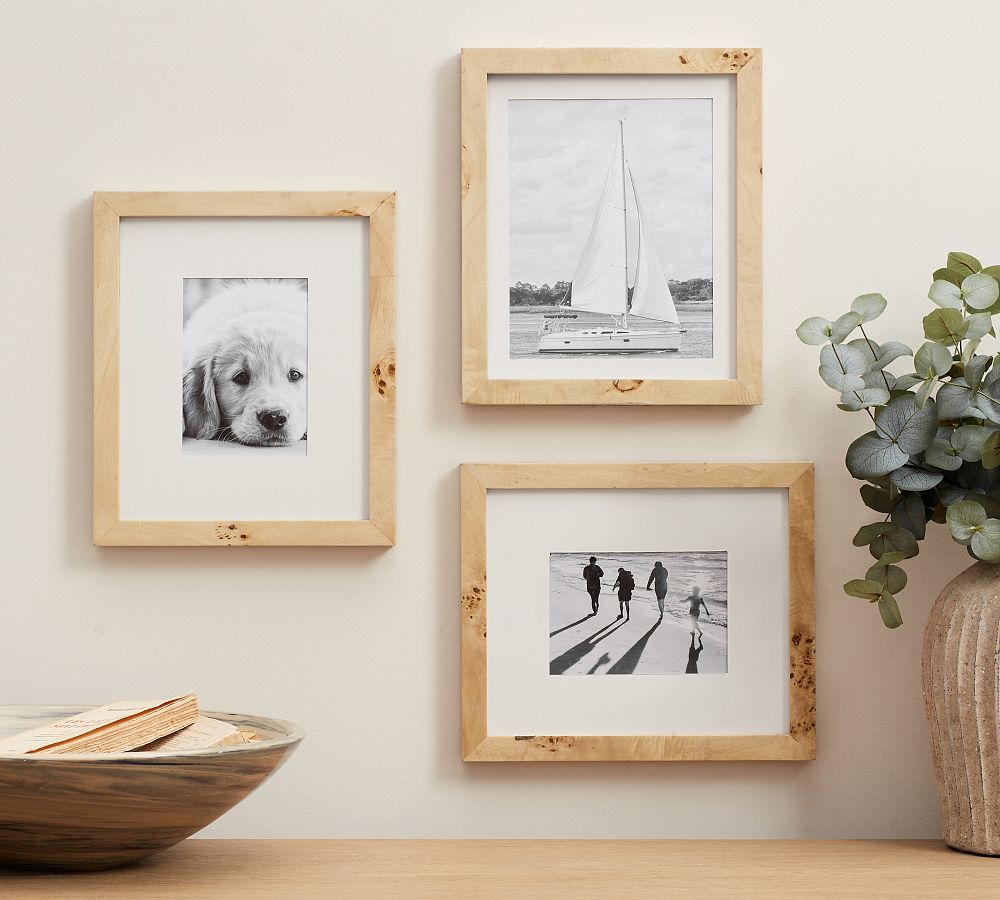 Burlwood Gallery Frames - 11x13 - S/3, 11"x13" (5"x7", 8"x10" Opening)
