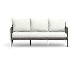 Cammeray Outdoor Sofa Cushion Cover, High Performance Recycled Canvas; Frost