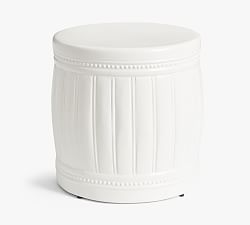 Open Box: Bridgeport Metal Outdoor Side Table,19" - White