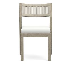 Indio Coastal Cushion Cover Dining Armchair, HP Canvas; White