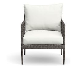 Cammeray Outdoor Lounge Chair Cushion Cover, High Performance Recycled Canvas; Frost