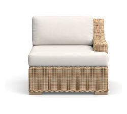 Cushion Cover Only: Huntington Sectional Outdoor RA Slope Arm, High Performance Canvas; Natural