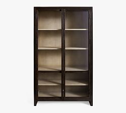 Open Box: Folsom Glass Cabinet 49"-Charcoal