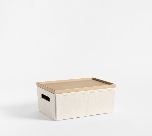 Small Rectangle Lidded Utility - 13"W x 5.5"H