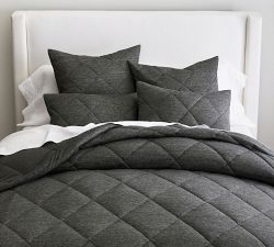 Belgian Flax Linen Jersey Diamond Comforter Sham