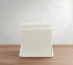 Buchanan Modern Square Arm Slipcovered Swivel Chair