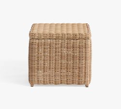 Huntington Wicker Square Outdoor Storage Cube (21")