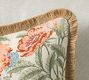 Kravet Garden Floral Ikat Pillow With Fringe