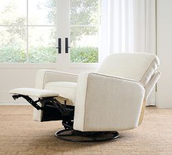 PB Comfort Square Arm Manual &amp; Power Swivel Glider Recliner