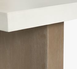 Get the Look: Pomona Concrete &amp; Acacia Dining Table + Indio Coastal Dining Chair Set