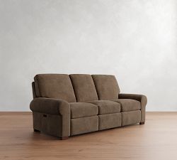Turner Roll Arm Leather Power Sofa (88")