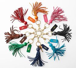 Mark &amp; Graham Leather Tassel Keychain