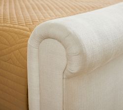 Chesterfield Non-Tufted Upholstered Sleigh Bed