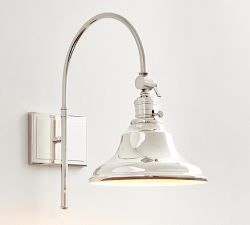 Curved Metal Bell Arc Sconce (18'')