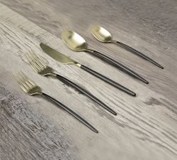 Gaze Two Tone Stainless Steel 20-Piece Flatware Set