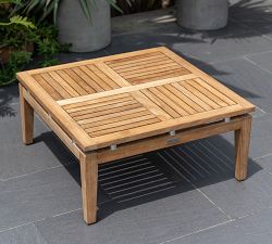 Miami Outdoor Teak 3-Piece Side Chair Seating Set with Coffee Table