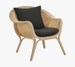 Nanna Ditzel Madame Alu-Rattan Outdoor Lounge Chair