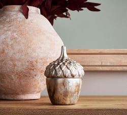 Acorn Lidded Scented Glass Candles - Harvest Spice