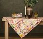 Fall Botanical Embroidered Cotton Table Throw