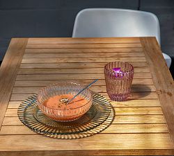 Fluted Glass Dinner Plate - Set of 4