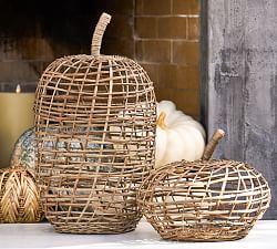 Handwoven Wicker Pumpkins