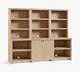 Modern Farmhouse 102&rdquo; Shelf with Mixed Cabinets