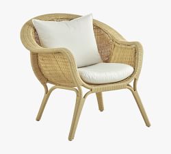 Nanna Ditzel Madame Alu-Rattan Outdoor Lounge Chair