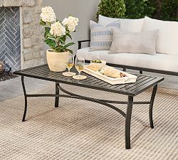 Riviera Metal Rectangular Outdoor Coffee Table (48")