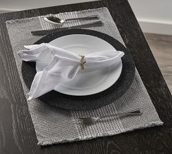 Striped Handwoven Cotton Placemats - Set of 4