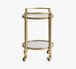 Everson Round Metal Bar Cart (20")