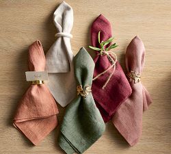 Gold Leaf Napkin Rings - Set of 4