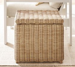 Huntington Wicker Square Outdoor Storage Cube (21")
