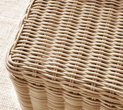 Huntington Wicker Square Outdoor Storage Cube (21")