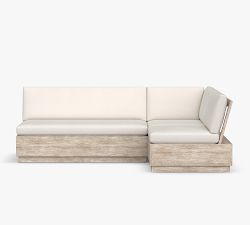 Indio Eucalyptus Modern Platform 3-Piece Outdoor Sectional (90")