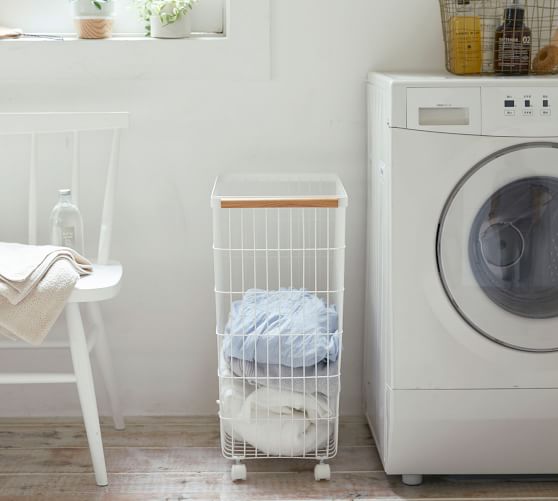 Tosca Slim Rolling Laundry Basket - Thumbnail 4