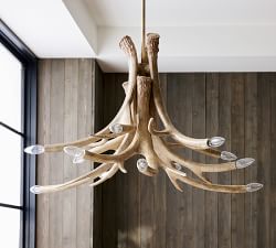 Faux Antler Petite Chandelier (43")