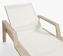 Indio Eucalyptus &amp; Mesh Stackable Outdoor Single Chaise Lounge, Set of 2