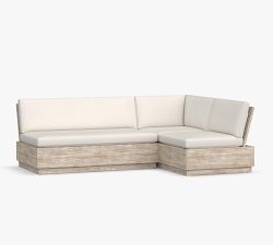 Indio Eucalyptus Modern Platform 3-Piece Outdoor Sectional (90")