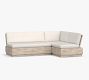Indio Eucalyptus Modern Platform 3-Piece Outdoor Sectional (90")