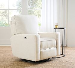 PB Comfort Square Arm Manual &amp; Power Swivel Glider Recliner