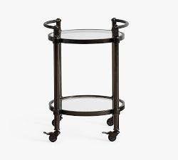 Everson Round Metal Bar Cart (20")